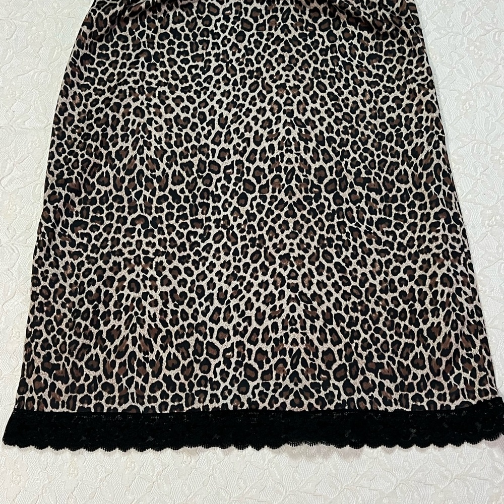 Leopard Print Midi Skirt